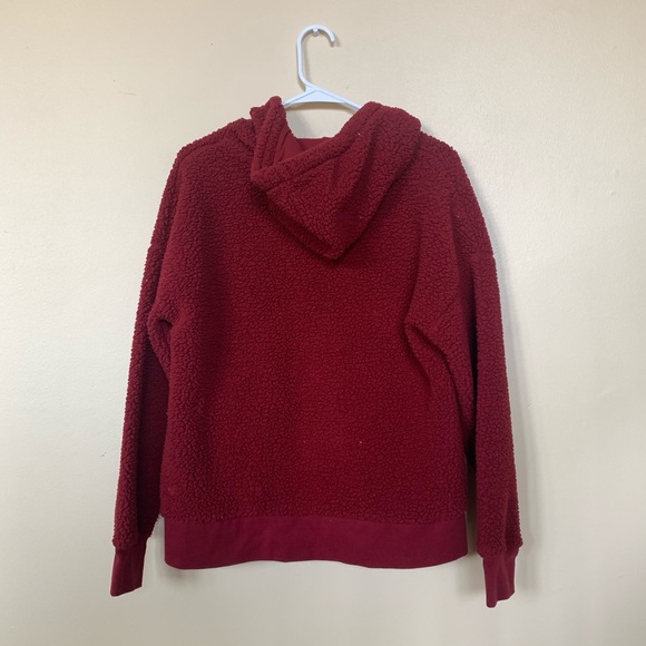 Champion Burgundy Sherpa Fleece Full Zip Jacket - Picture 5 of 6